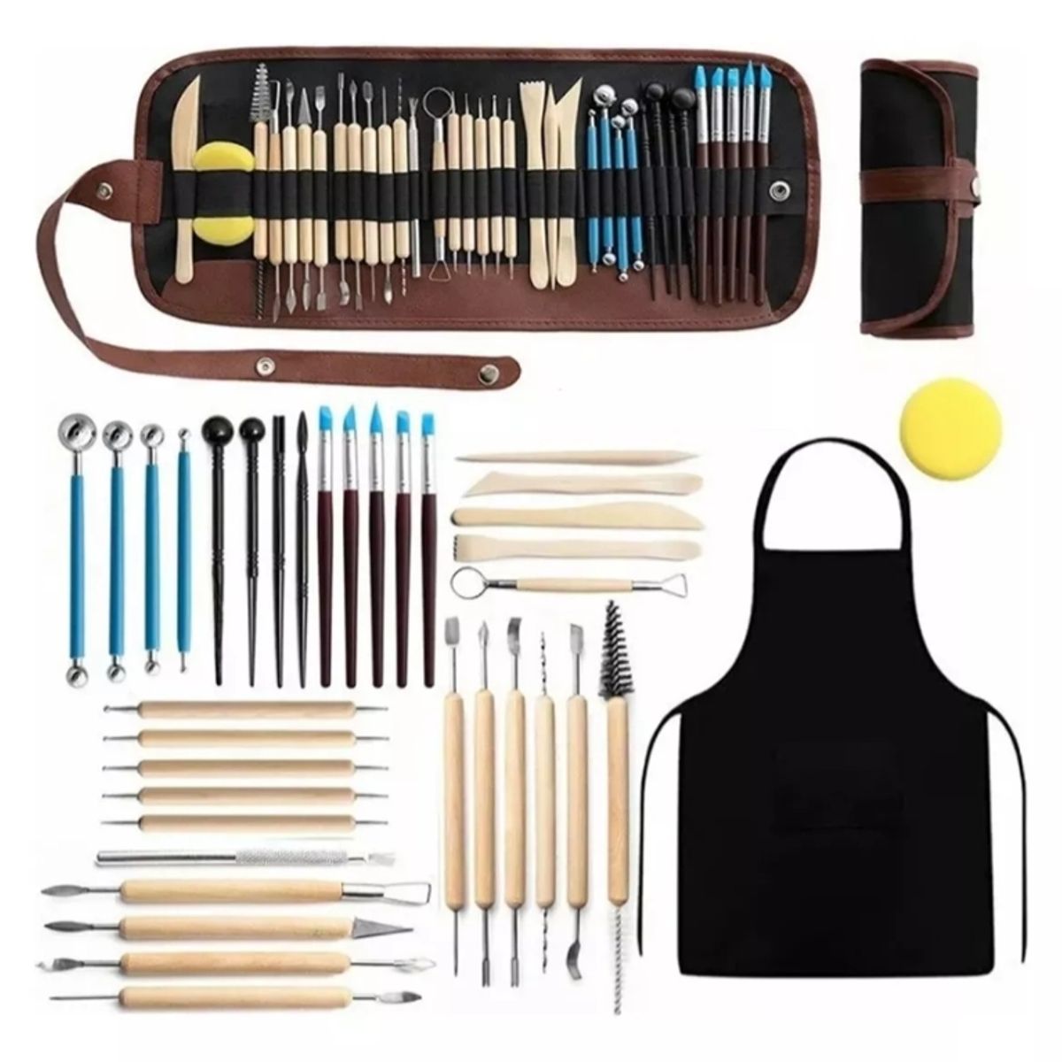 TNAKIEX - Herramientas Para Escultura Cerámica Modelar Y Arcilla 37pcs