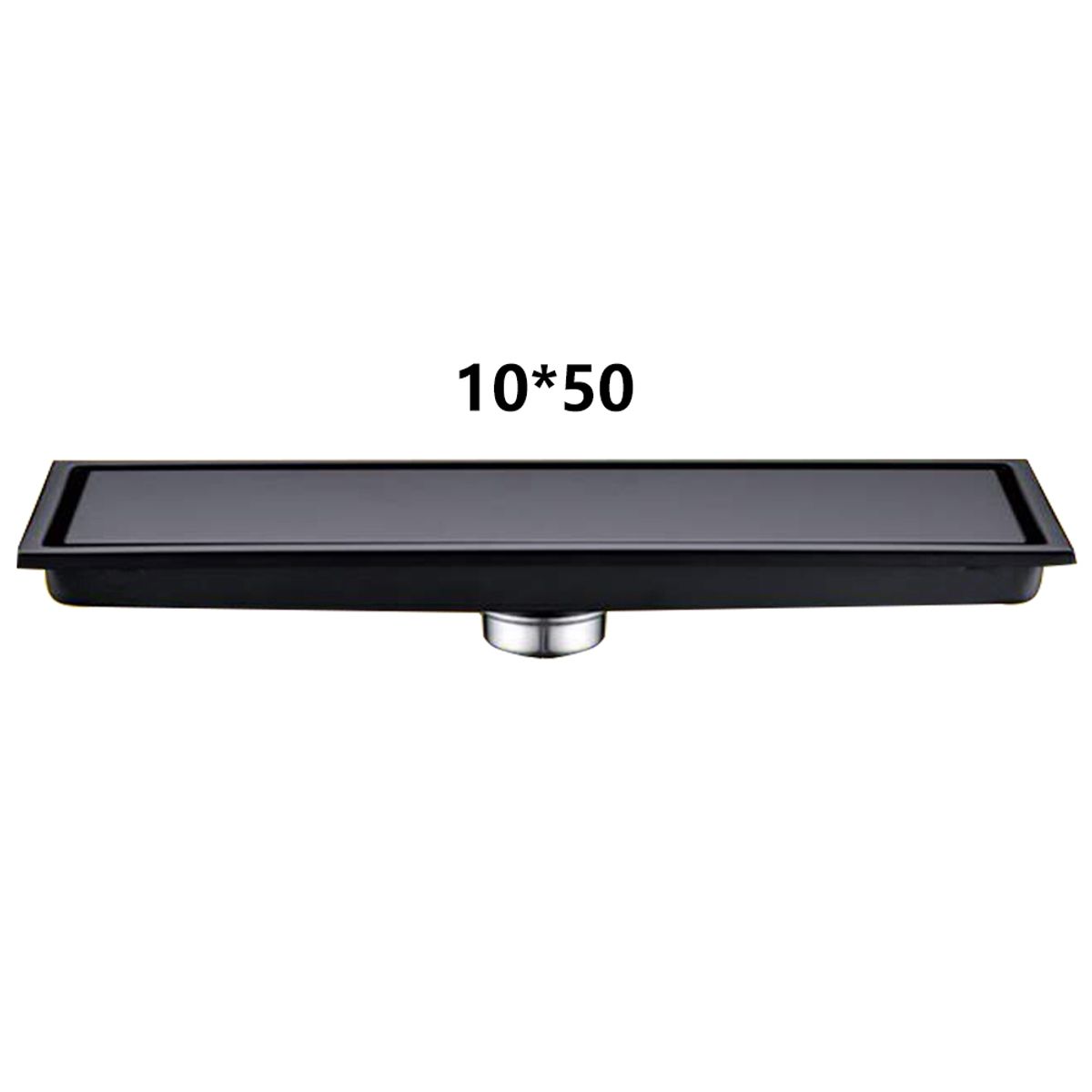 DEKANO - Rejilla De Cubierta Anti-olor Ducha Anti-obstrucción 10×50cm Negro