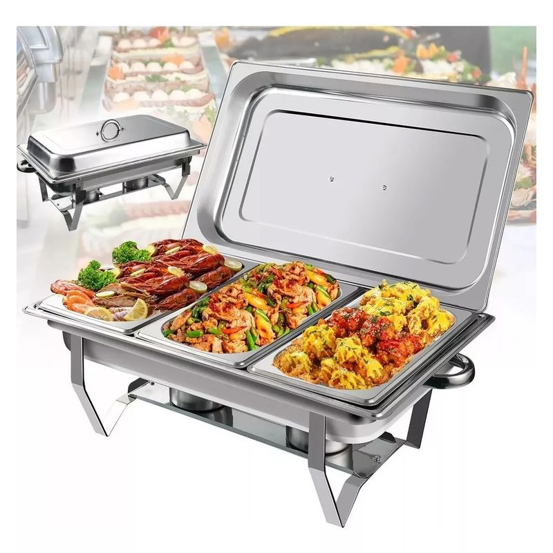 GENERICO - Calentadores De Comida De Buffet Para Fiestas Bandeja 9l