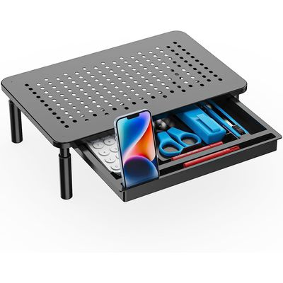 Imagen 2 del producto Base Monitor Soporte 3alturas Notebook Pc Impresora Con Cajó