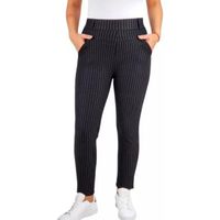 Pantalón Vestir Mujer Formal, Elasticado Lineas. Premium 336