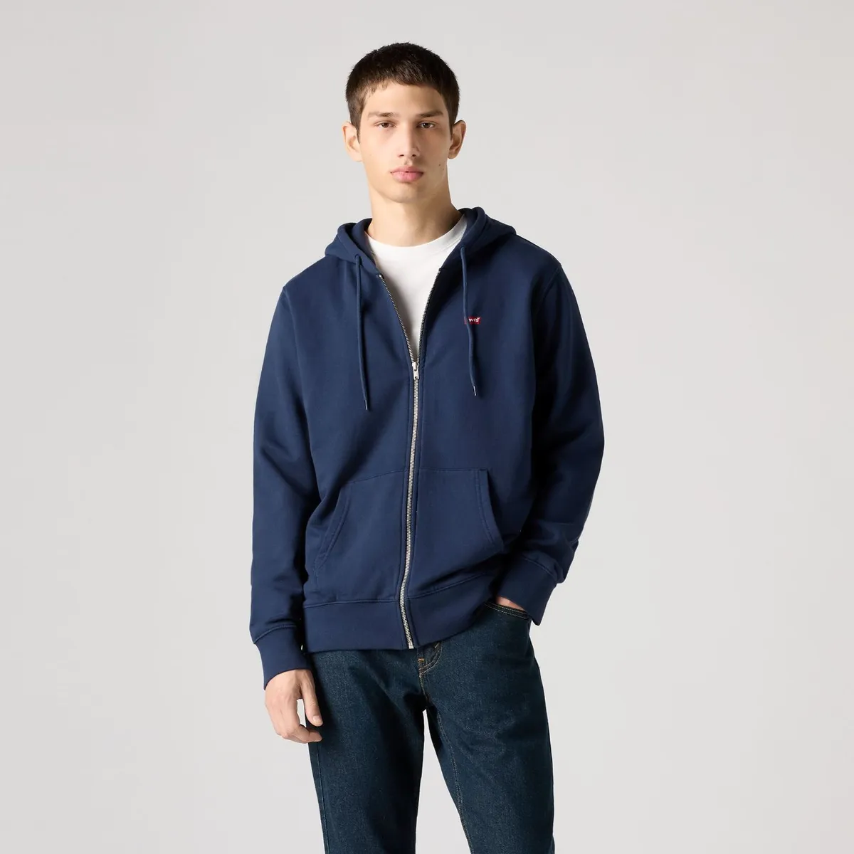 LEVIS - Polerón Hombre Zip Up Azul Marino Levis