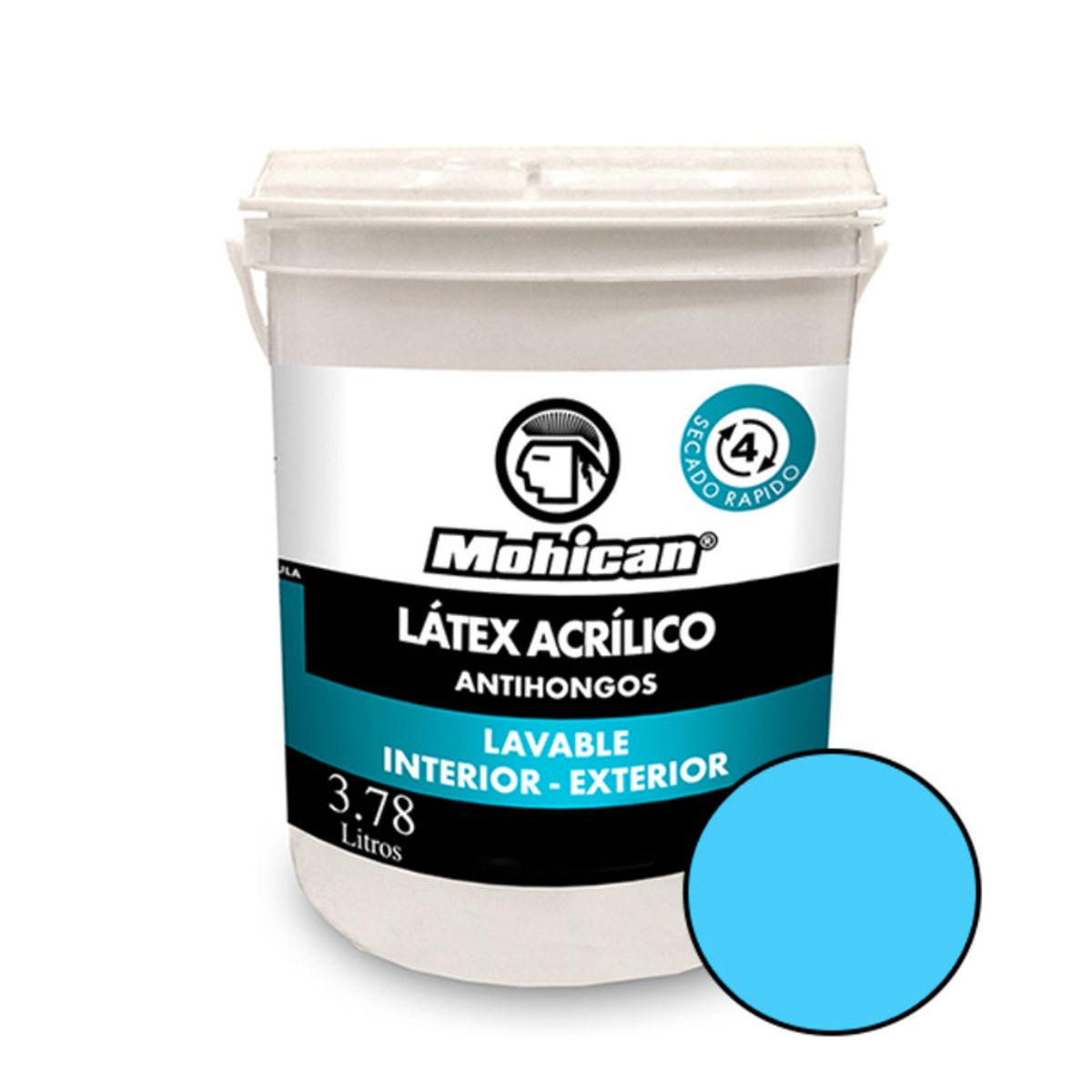MOHICAN - LATEX ACRILICO ANTIHONGOS 1 GALON CELESTE