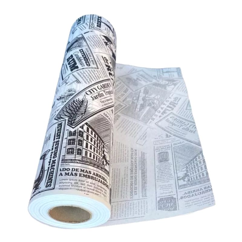 GENERICO - Rollo de Papel Antigrasa 37,5 x 100m Diario Negro