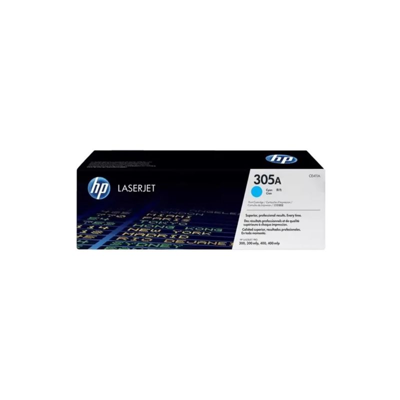 HP - Cartucho de Tóner HP 305A 2600 pag Cyan LaserJet Original HP