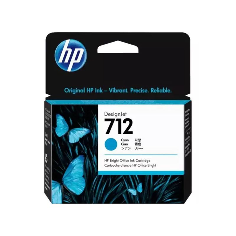 HP - Cartucho de Tinta HP 712 Cyan 29 ml DesignJet Original HP