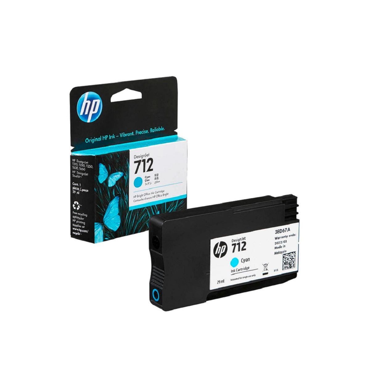 HP - Cartucho de Tinta HP 712 Cyan 29 ml DesignJet Original HP