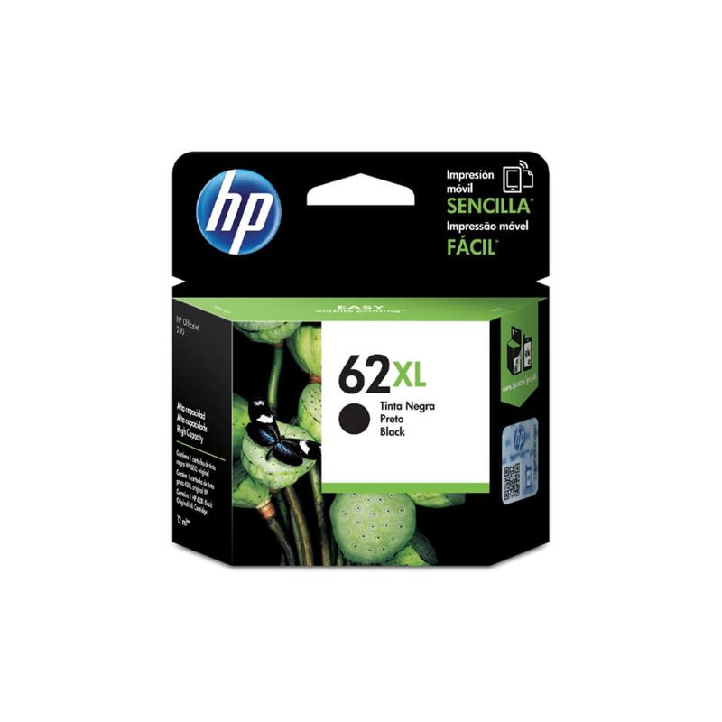 HP - Cartucho de Tinta HP 62XL 600 páginas Negro Original HP
