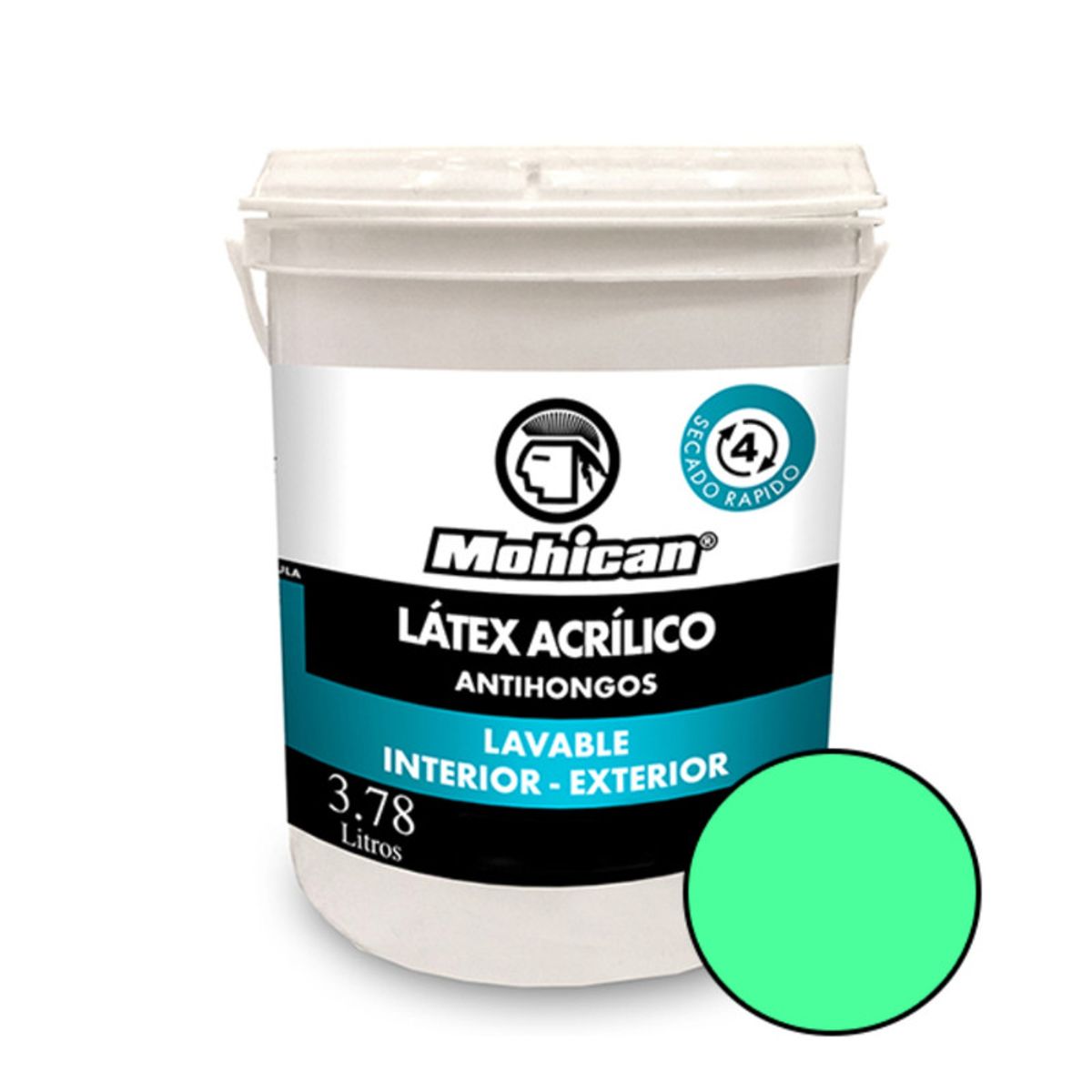 MOHICAN - LATEX ACRILICO ANTIHONGOS 1 GALON VERDE NILO
