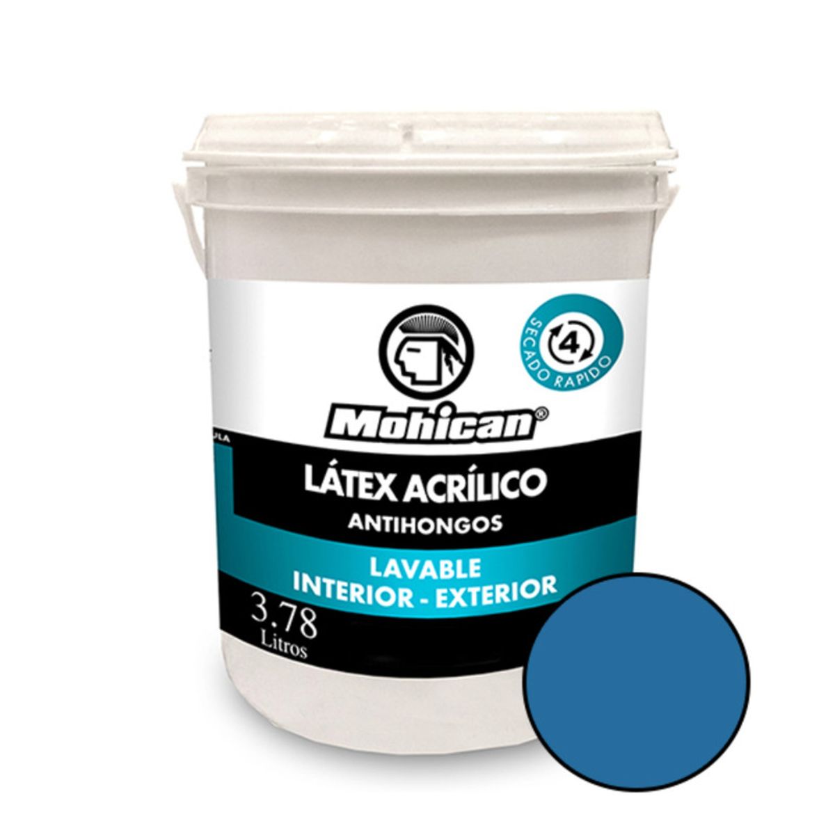 MOHICAN - LATEX ACRILICO ANTIHONGOS 1 GALON AZUL PACIFICO