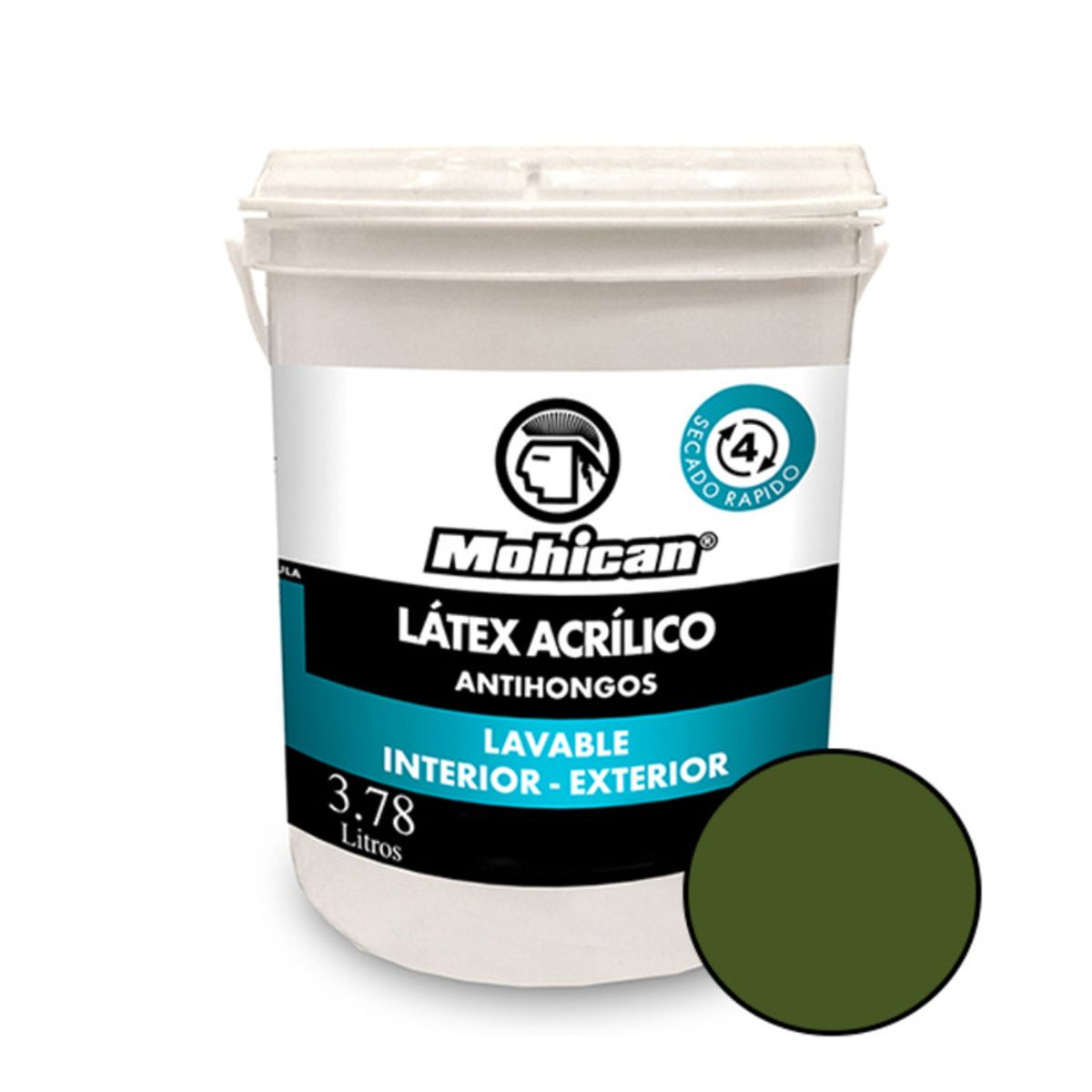 MOHICAN - LATEX ACRILICO ANTIHONGOS 1 GALON VERDE MUSGO