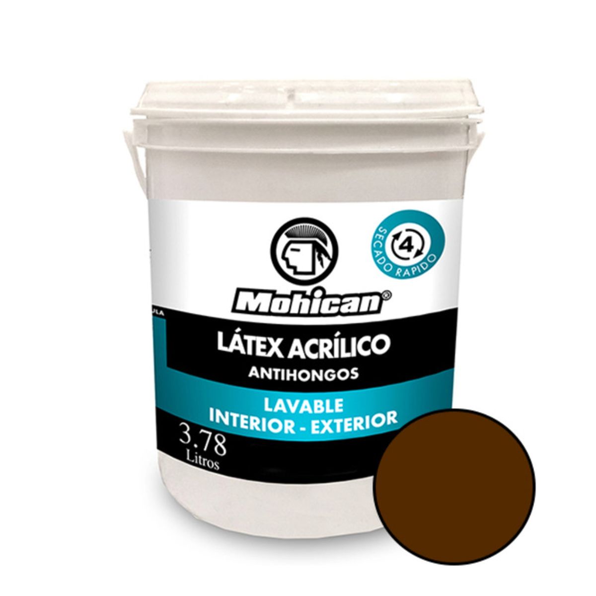 MOHICAN - LATEX ACRILICO ANTIHONGOS 1 GALON CAFE OSCURO