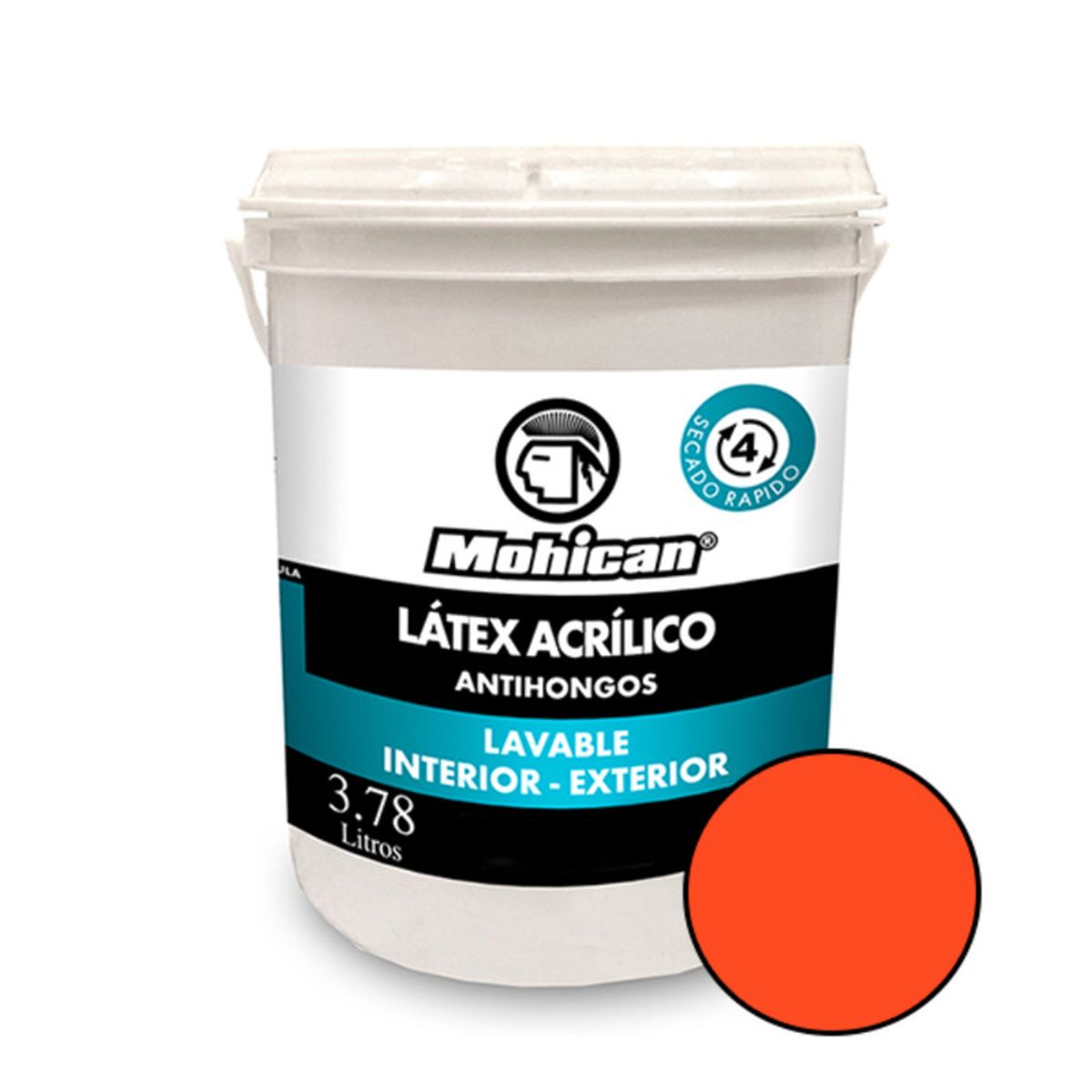 MOHICAN - LATEX ACRILICO ANTIHONGOS 1 GALON NARANJA