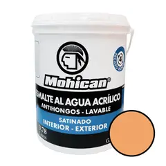 MOHICAN - ESMALTE AL AGUA ANTIHONGOS SATINADO 1 GALON MELON