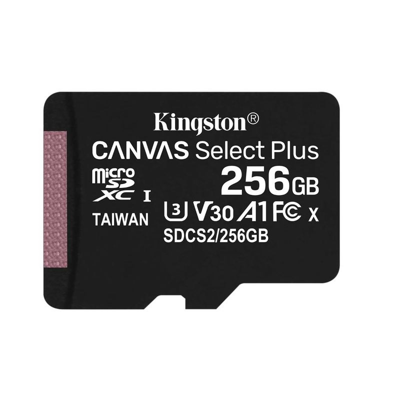 KINGSTON - MEMORIA MICROSD C/ ADAPT SELECT PLUS 256GB KINGSTON