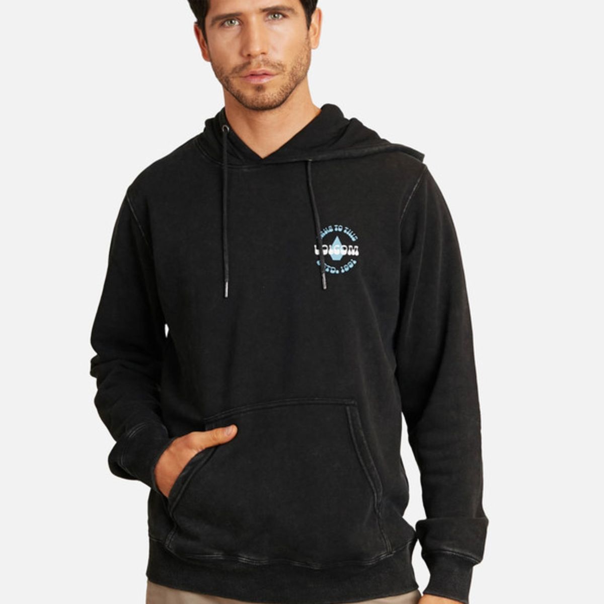 VOLCOM - Poleron Vibrant Vortex Negro Hombre