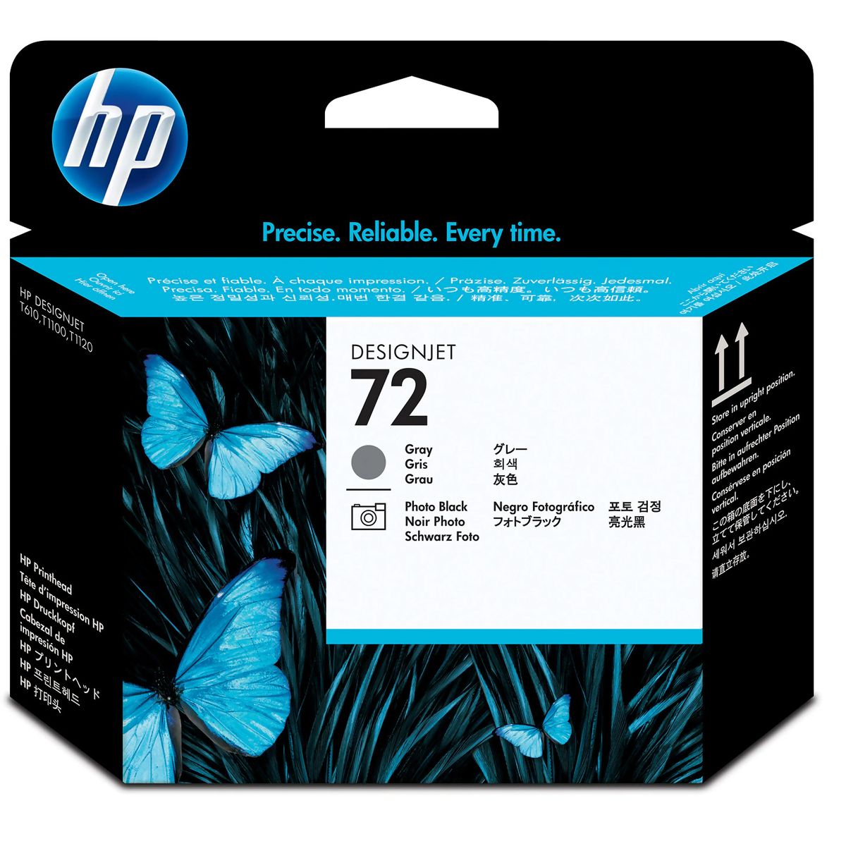 HP - Cabezal de Impresión DesignJet HP 72 Gris y Negro Foto HP