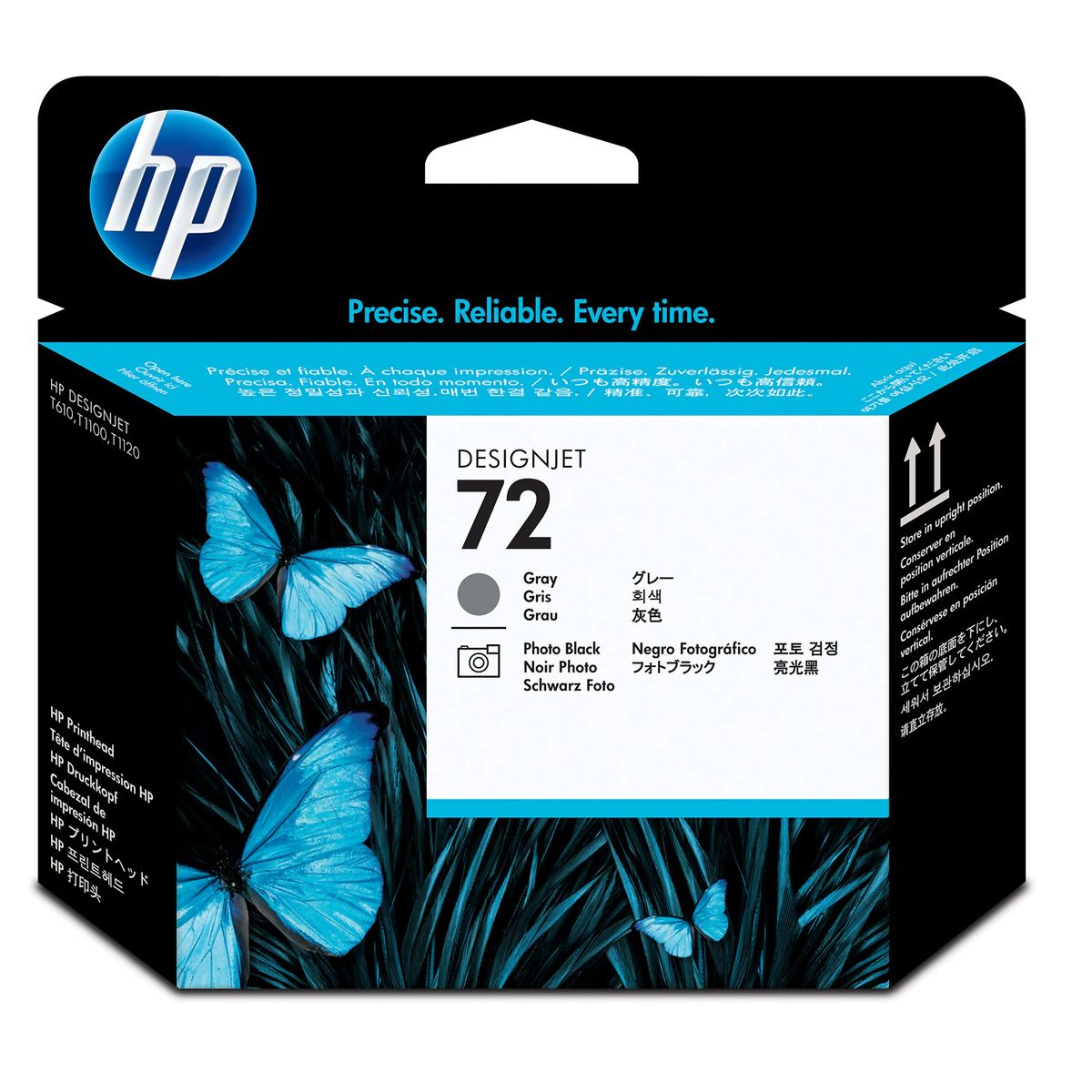 HP - Cabezal de Impresión DesignJet HP 72 Gris y Negro Foto HP