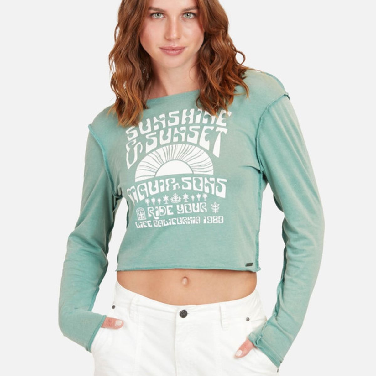 MAUI AND SONS - Polera Sunshine Sunset Mujer Verde 