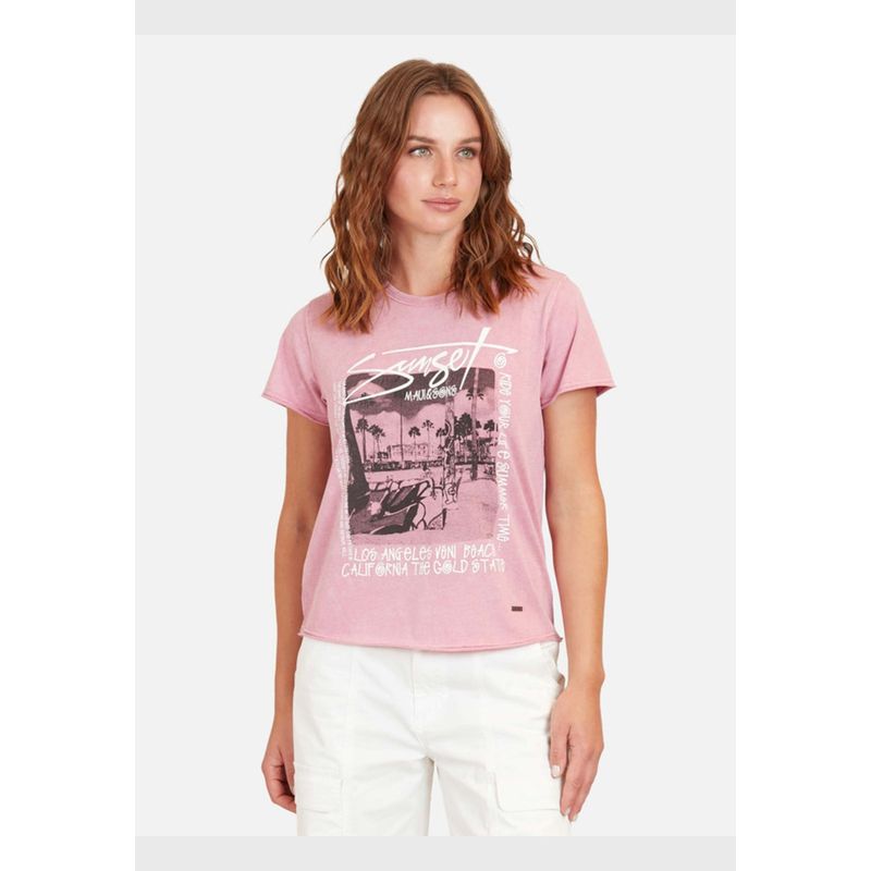 MAUI AND SONS - Polera Magic Sunset Mujer Rosado 