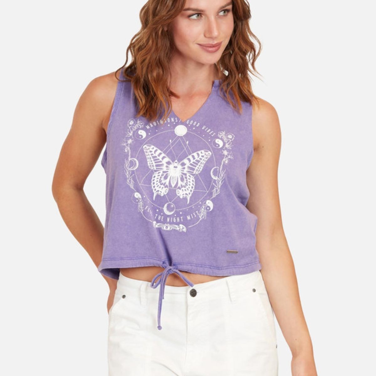 MAUI AND SONS - Polera Butterfly Vibes Mujer Morado 