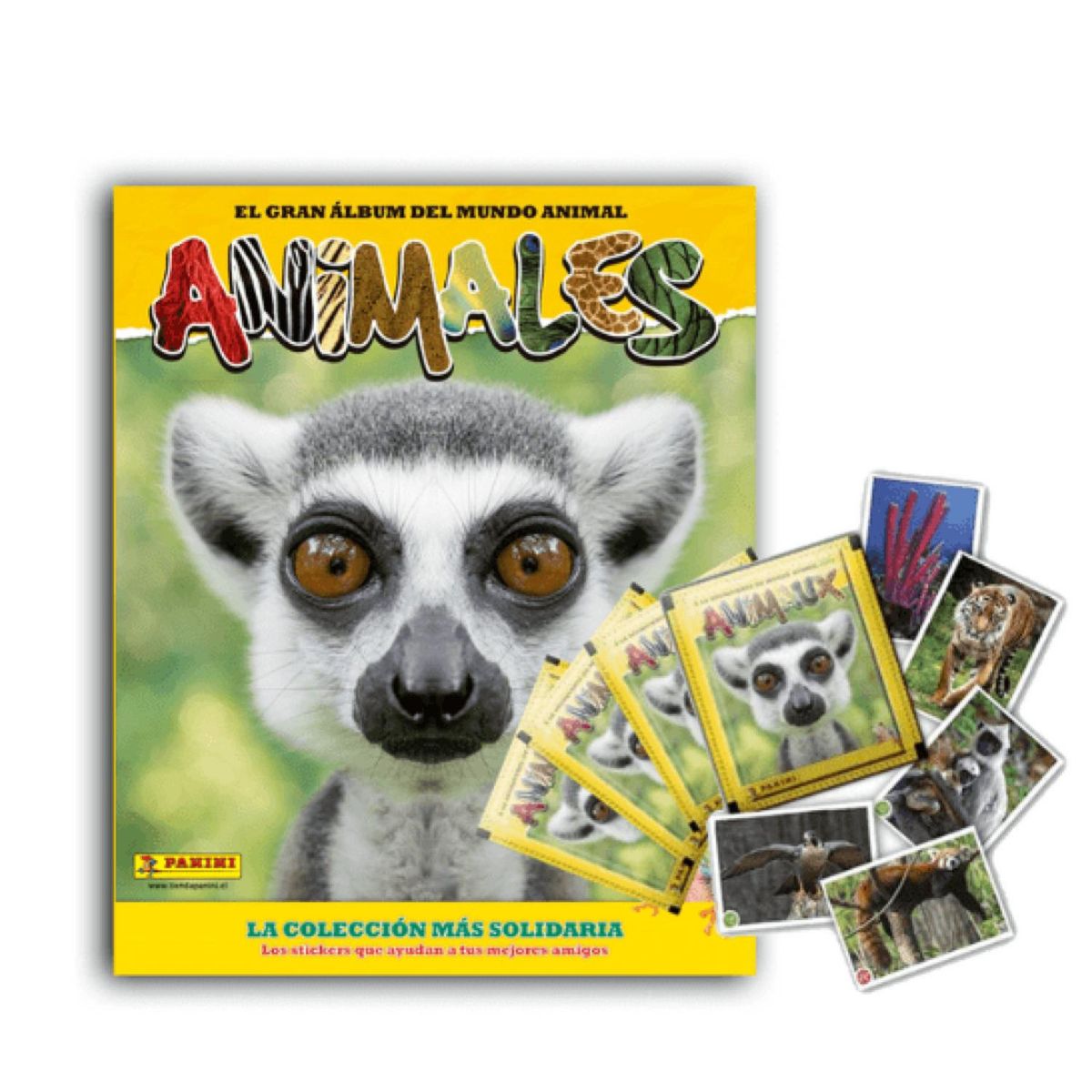 PANINI CHILE - ANIMALES EL GRAN ALBUM DEL MUNDO ANIMAL (ÁLBUM TAPA BLANDA + 50 SOBRES)