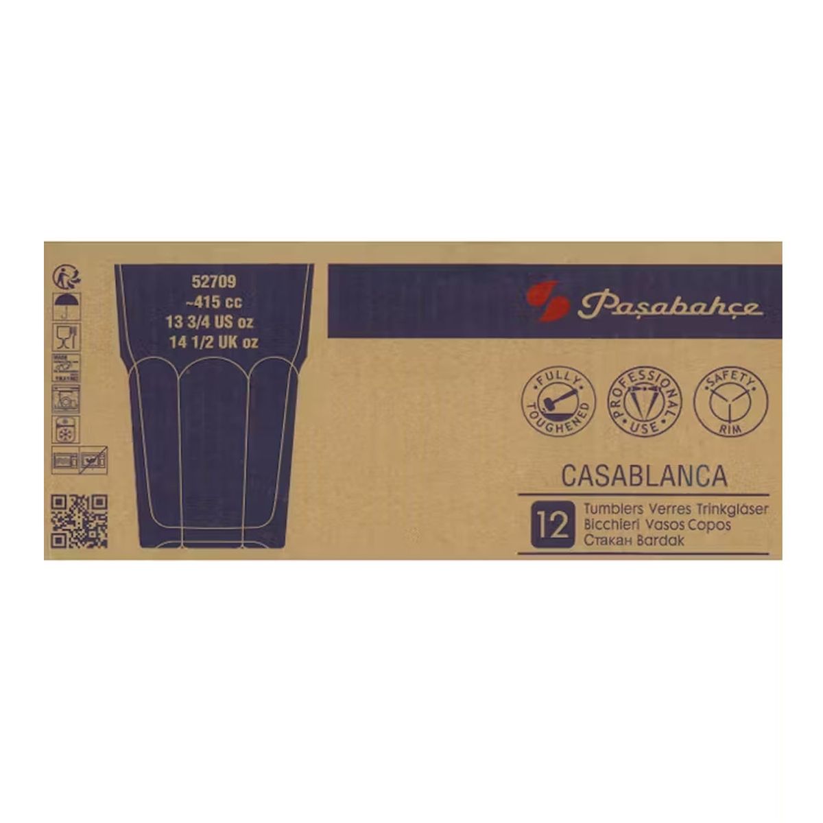 PASABAHCE - Vaso Cerveza 415 Ml Casablanca Set 12 Pcs