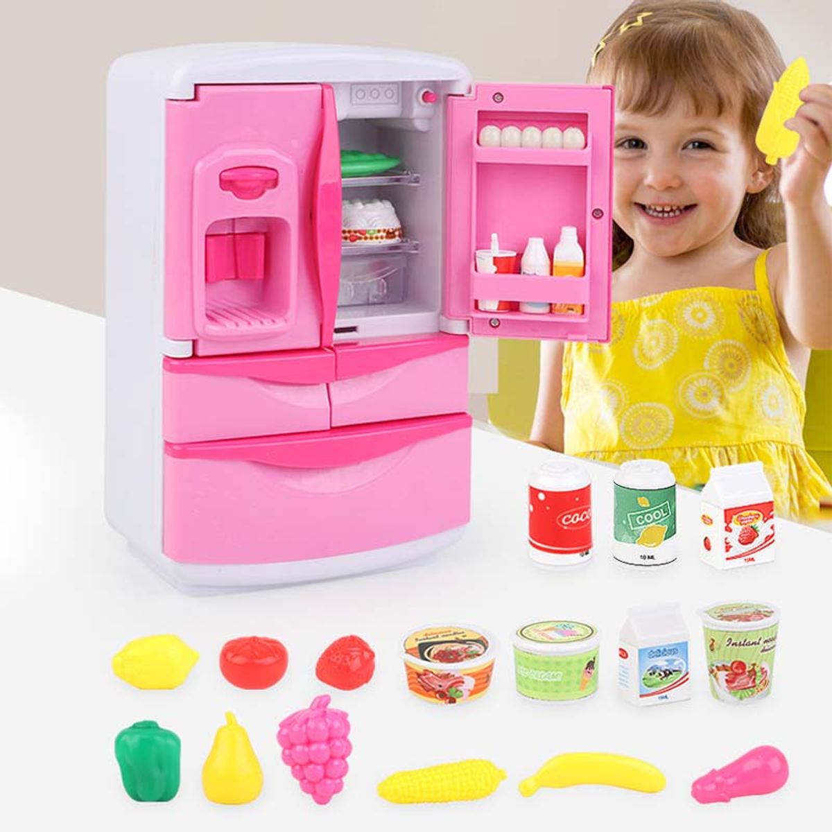 CRUSEC - Refrigerador Cocina Spray Simulación Freezer Juguete