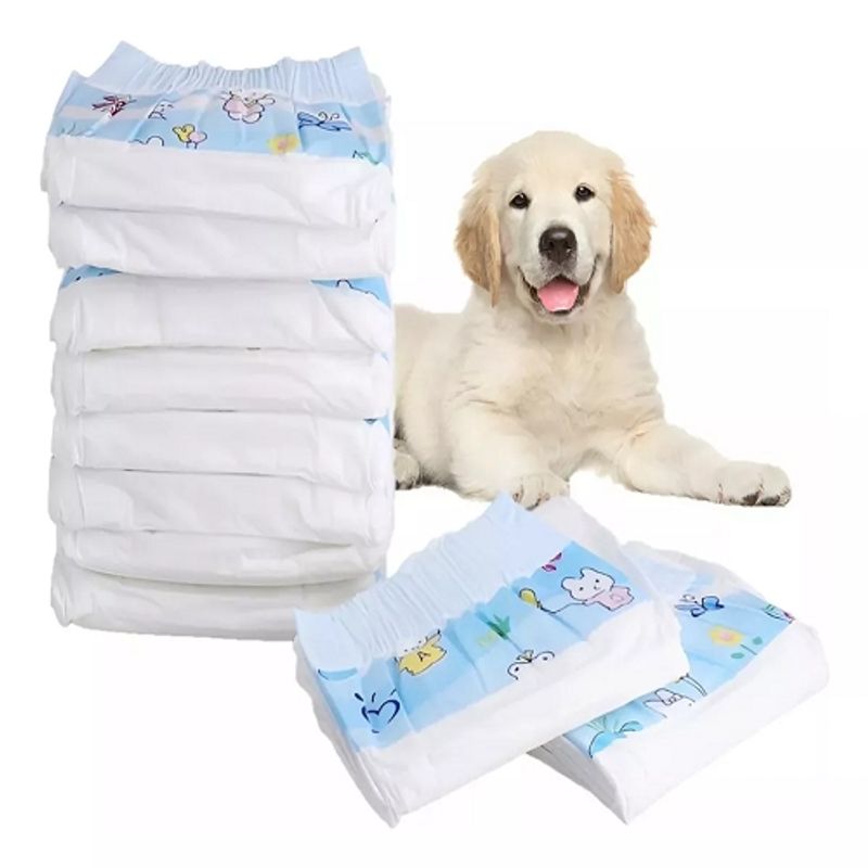 GENERICO - Pañales Perros Desechables Pañal Mascotas 10 Pañales L