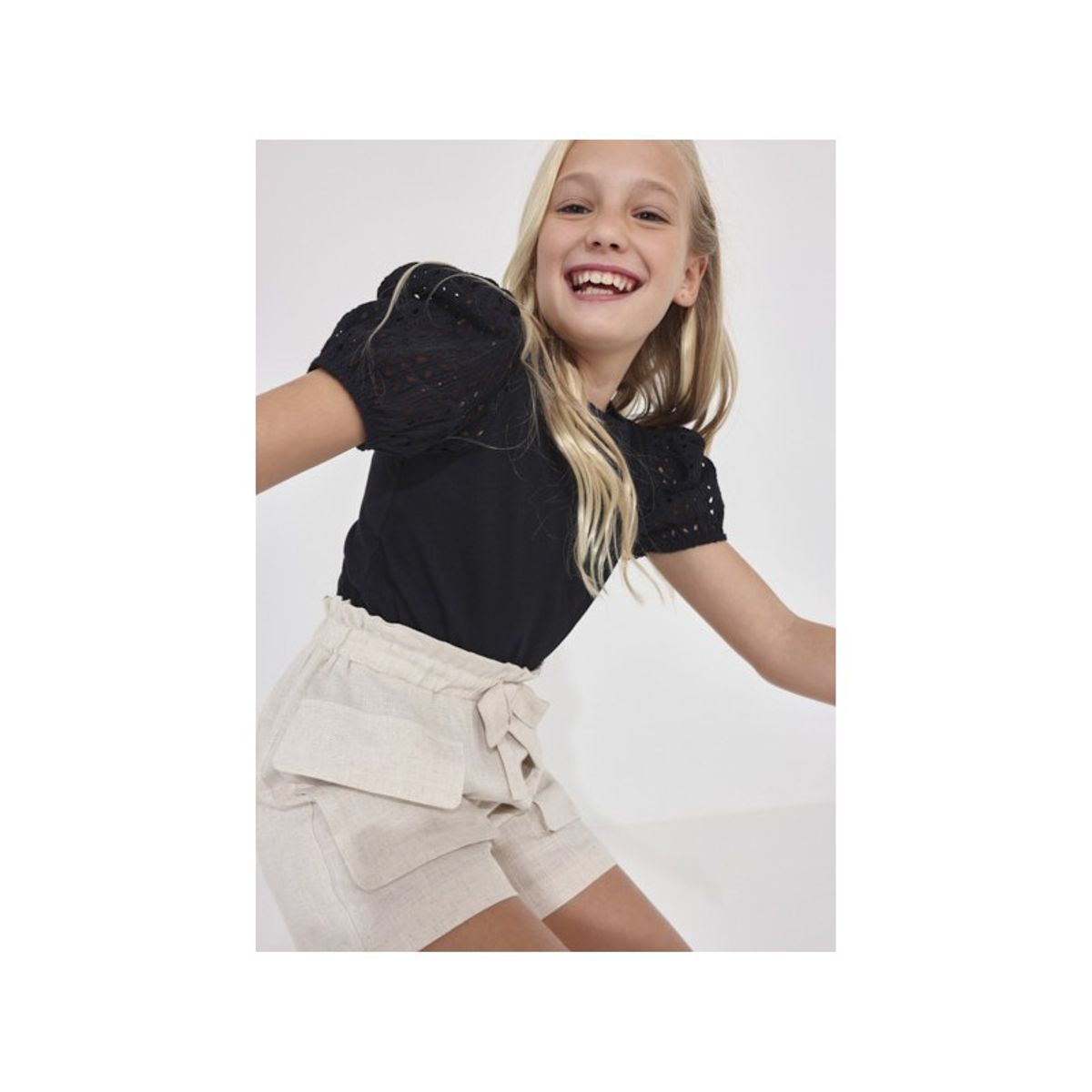 MAYORAL - Short con lino para chica