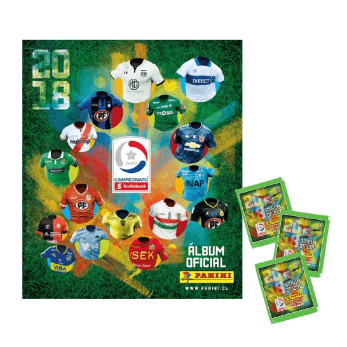 PANINI EDICIONES - CAMPEONATO SCOTIABANK 2018 (INCLUYE 1 ÁLBUM TAPA BLANDA + 50 SOBRES)