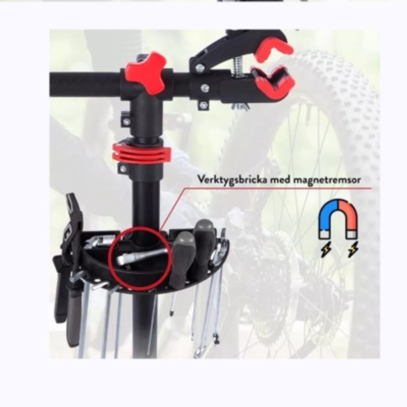 GENERICO - Atril Soporte Mantención Bicicletas Ajustable Plegable