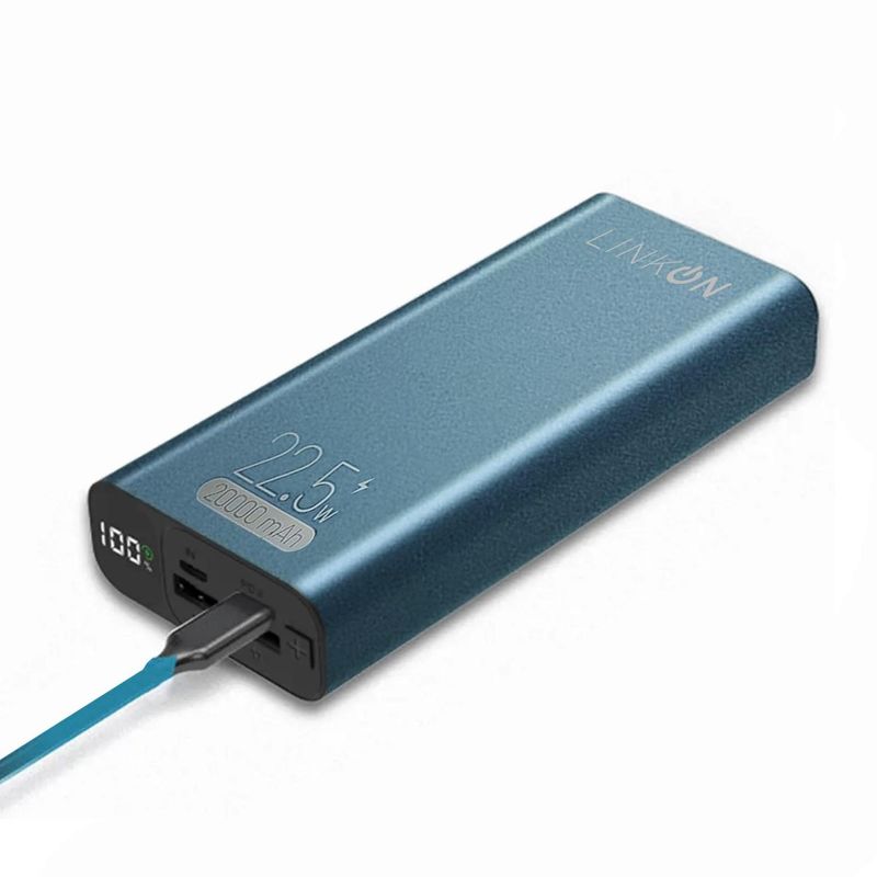 LINKON - Bateria Externa Cargador Rapido Power Bank Linkon 20.000 Mah - Azul