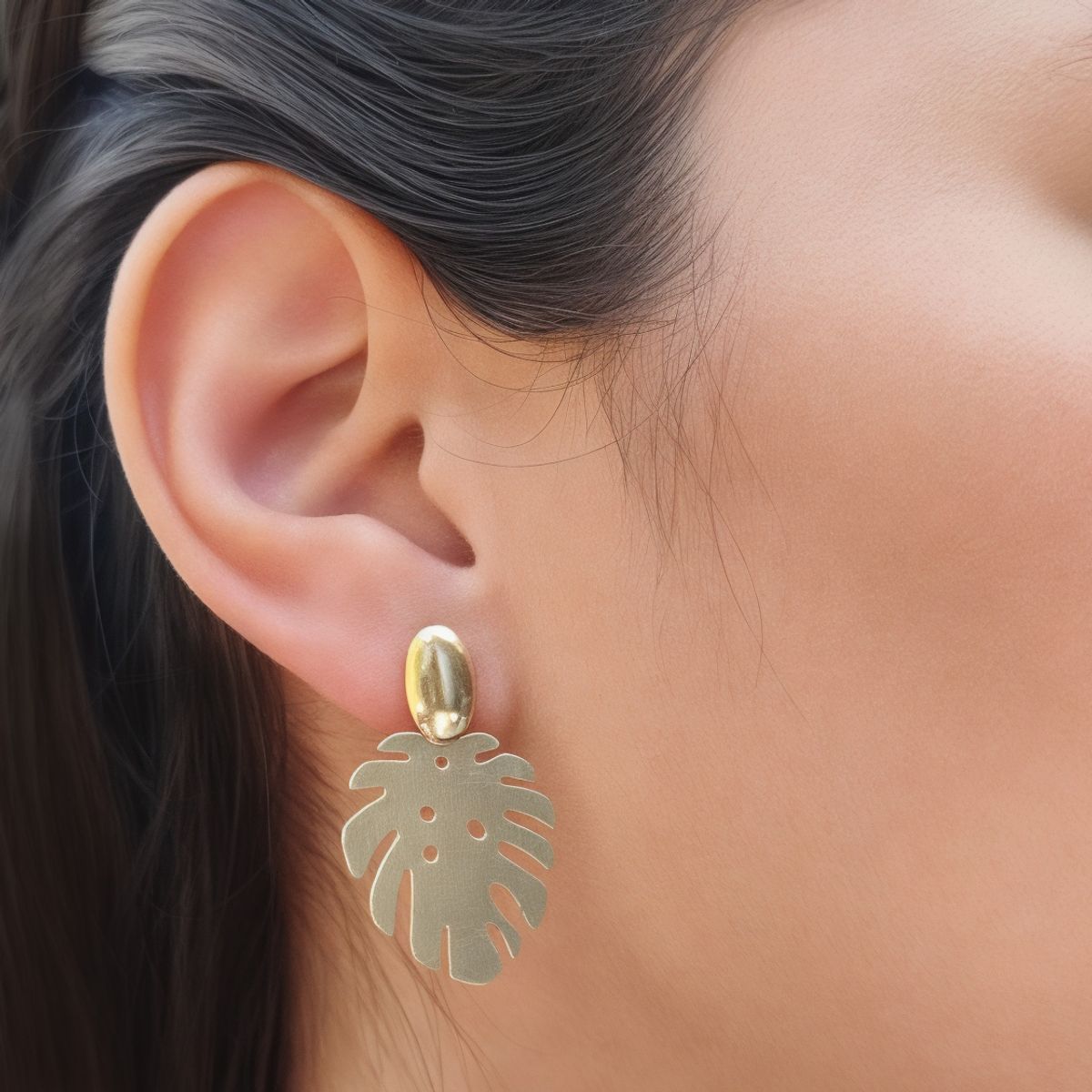 COGGIOLA - Aros Filodendro Enchapado Oro 18K