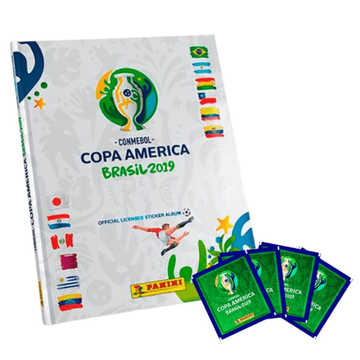 PANINI EDICIONES - COPA AMERICA BRASIL 2019 (INCLUYE 1 ÁBUM TAPA DURA + 50 SOBRES)