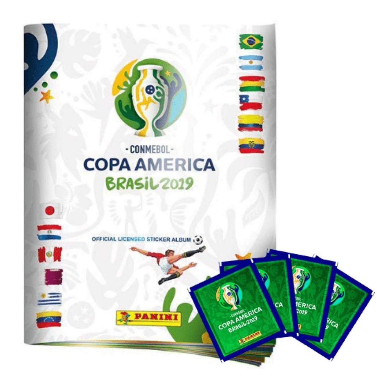 PANINI EDICIONES - COPA AMERICA BRASIL 2019 (INCLUYE 1 ÁLBUM TAPA BLANDA + 50 SOBRES)