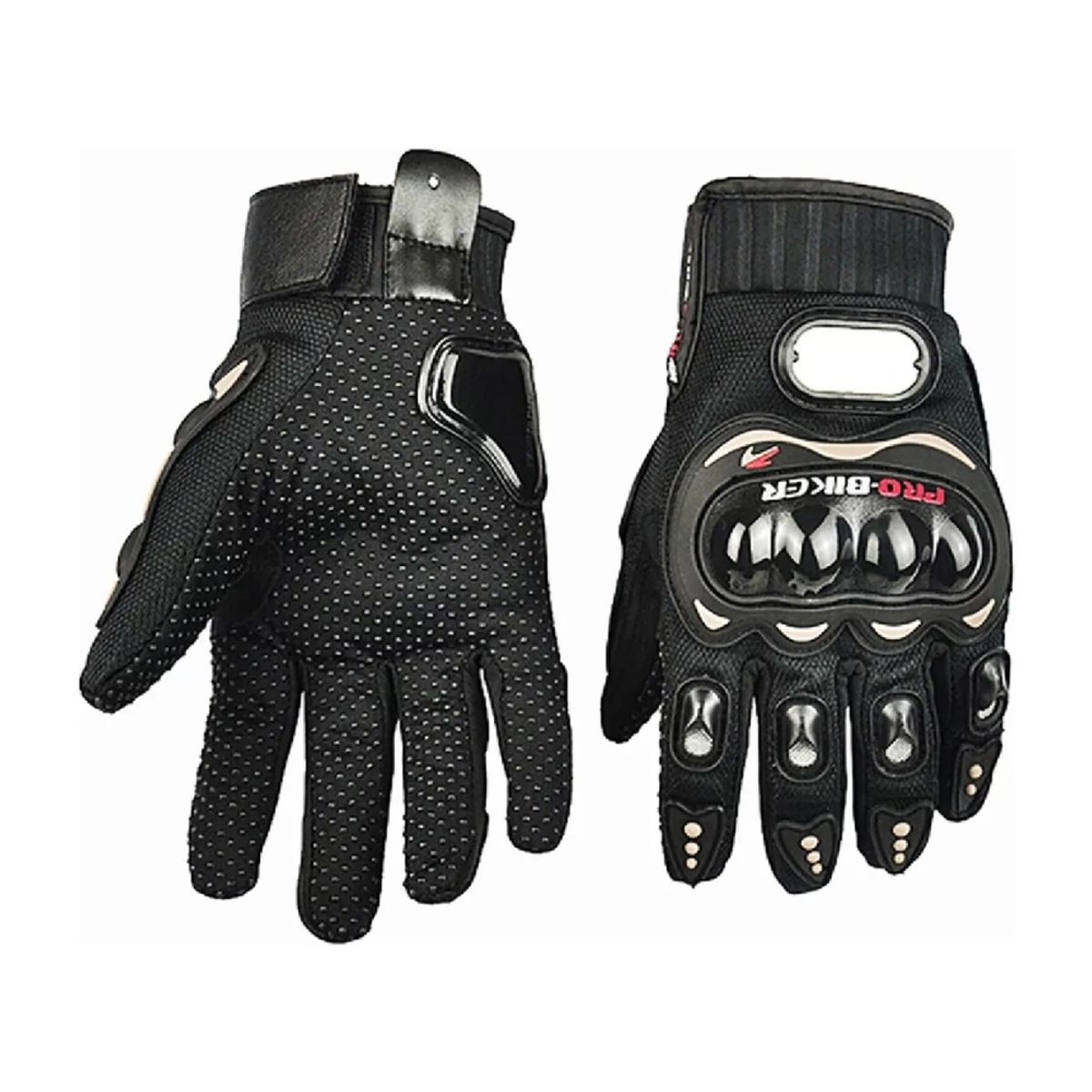 GENERICO - Guantes Para Moto Con Protecciones Probiker Negro TALLA M