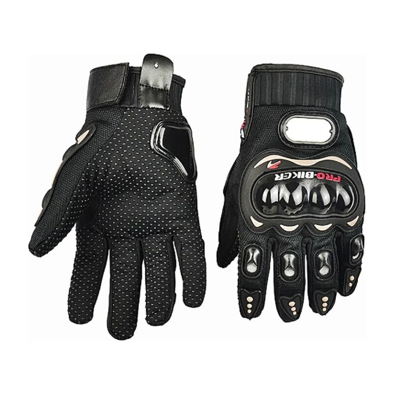 GENERICO - Guantes Para Moto Con Protecciones Probiker Negro TALLA M