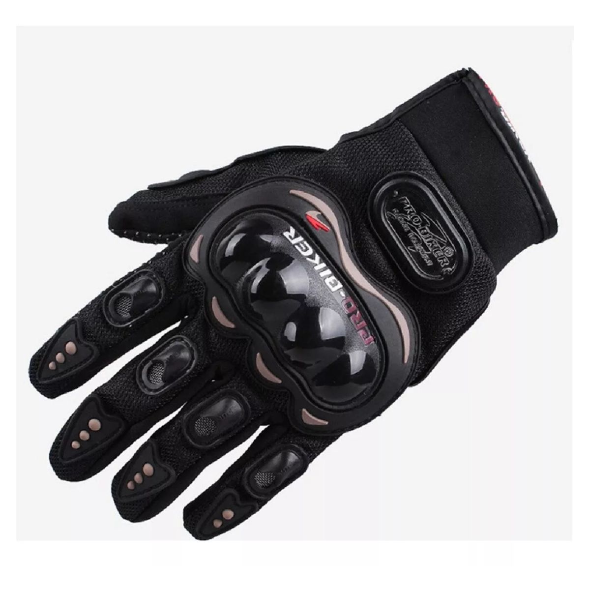 GENERICO - Guantes Para Moto Con Protecciones Probiker Negro TALLA M