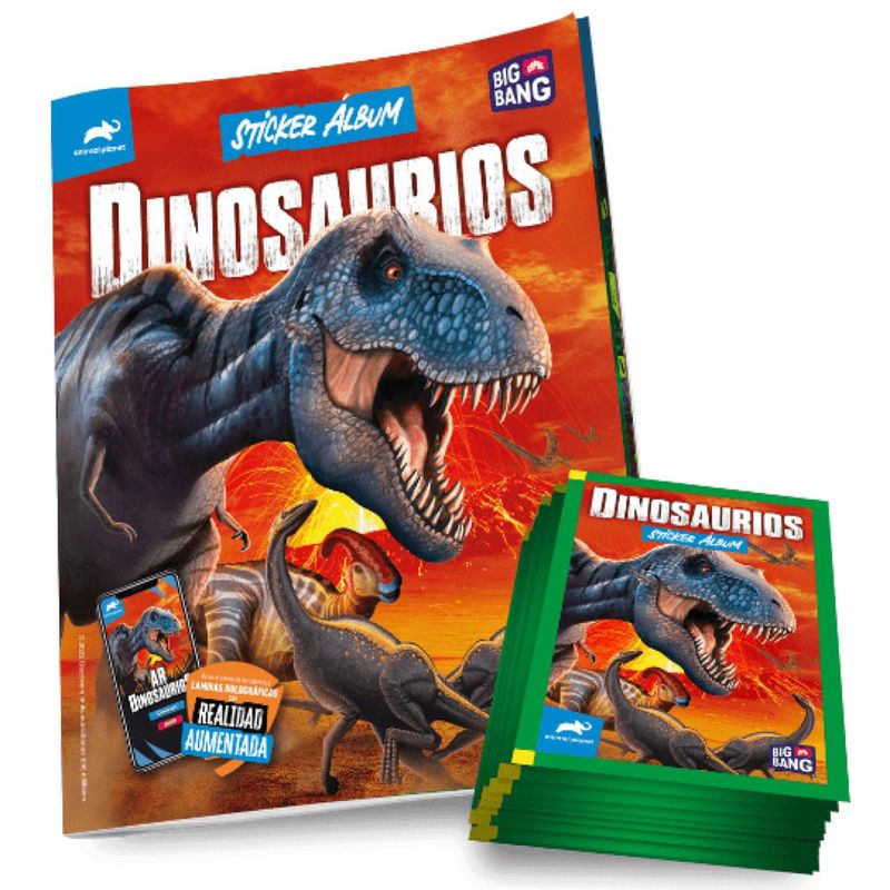 PANINI EDICIONES - DINOSAURIOS (INCLUYE 1 ÁLBUM TAPA BLANDA + 50 SOBRES)