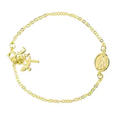 ANDREA COGGIOLA JOYAS - Pulsera Nuestra Señora De La Concepción Aparecida Enchapada Oro 18K