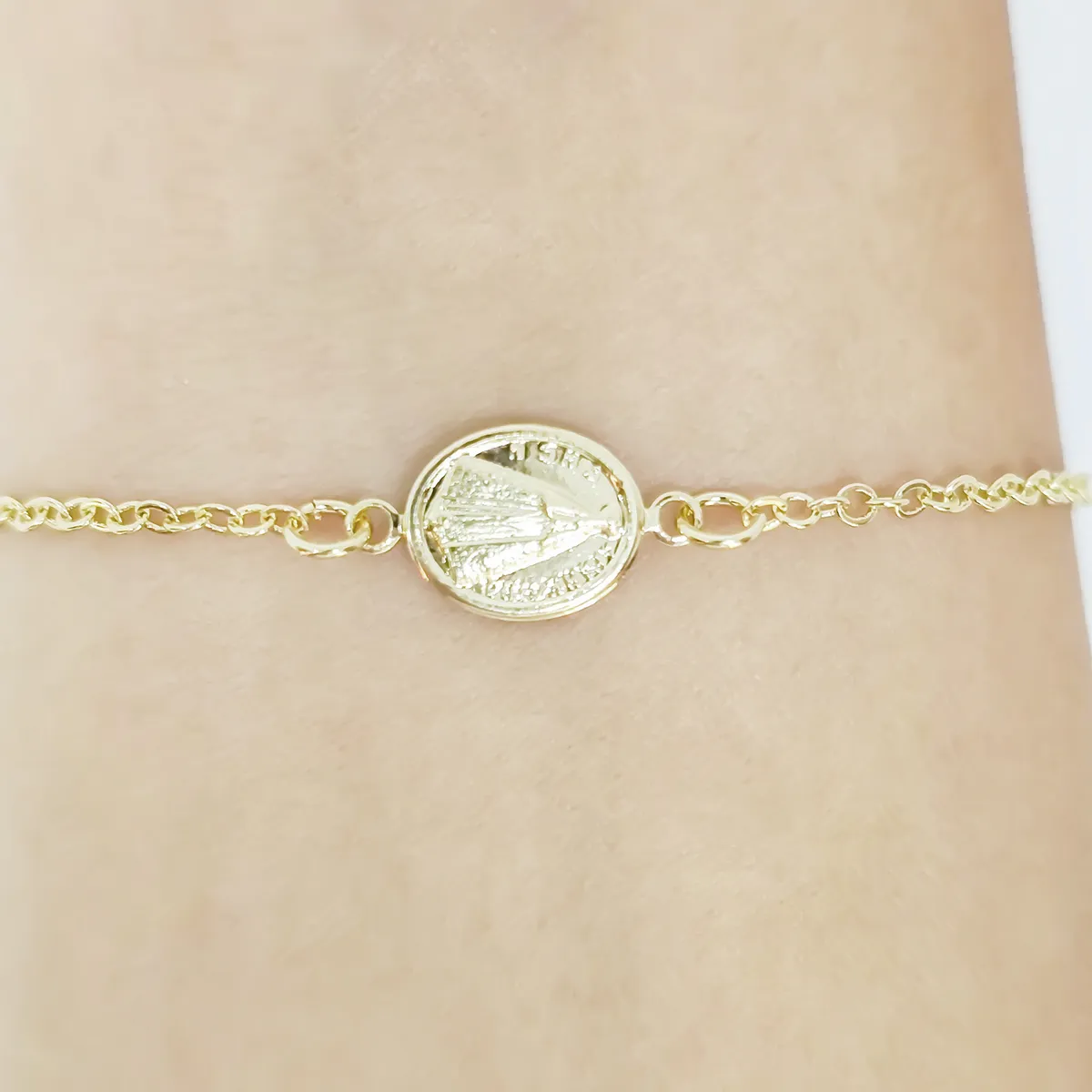 COGGIOLA - Pulsera Nuestra Señora De La Concepción Aparecida Enchapada Oro 18K