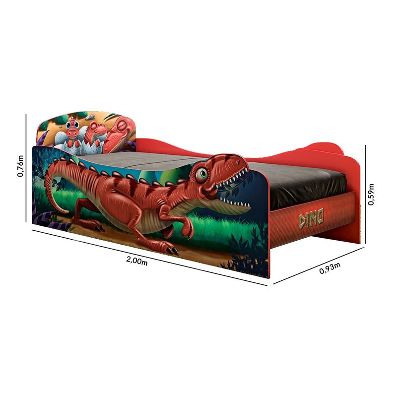 JUEGOS MAGICOS - Cama infantil 1 plaza Dinosaurio