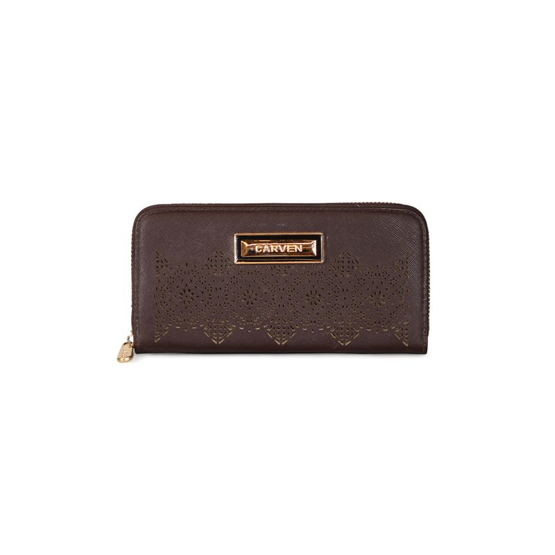 CARVEN - Billetera de mujer Melissa café Carven Paris