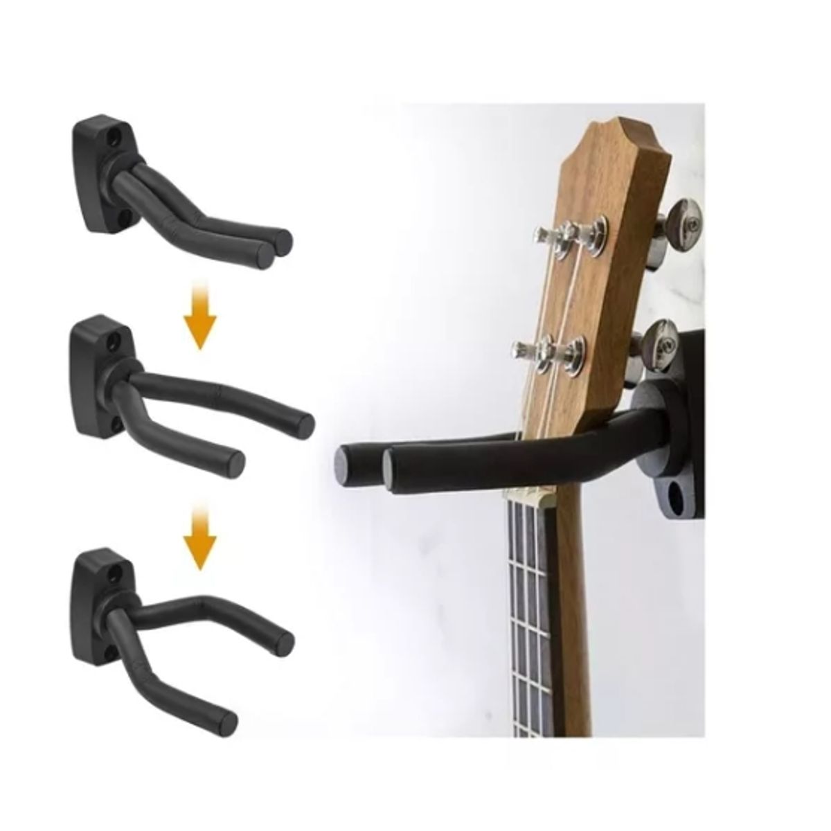 ESHOPANGIE - Pack 4 Soporte Colgador De Pared Para Guitarra Anticaída