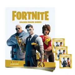 PANINI EDICIONES - FORTNITE GOLDEN FRAME SERIES (INCLUYE 1 ÁLBUM TAPA BLANDA + 50 SOBRES)