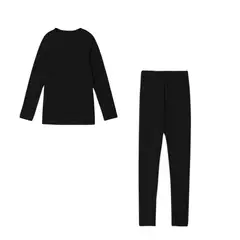 ANDESLAND OUTDOOR APPAREL - Conjunto Primera Capa Micropolar Negro Niños