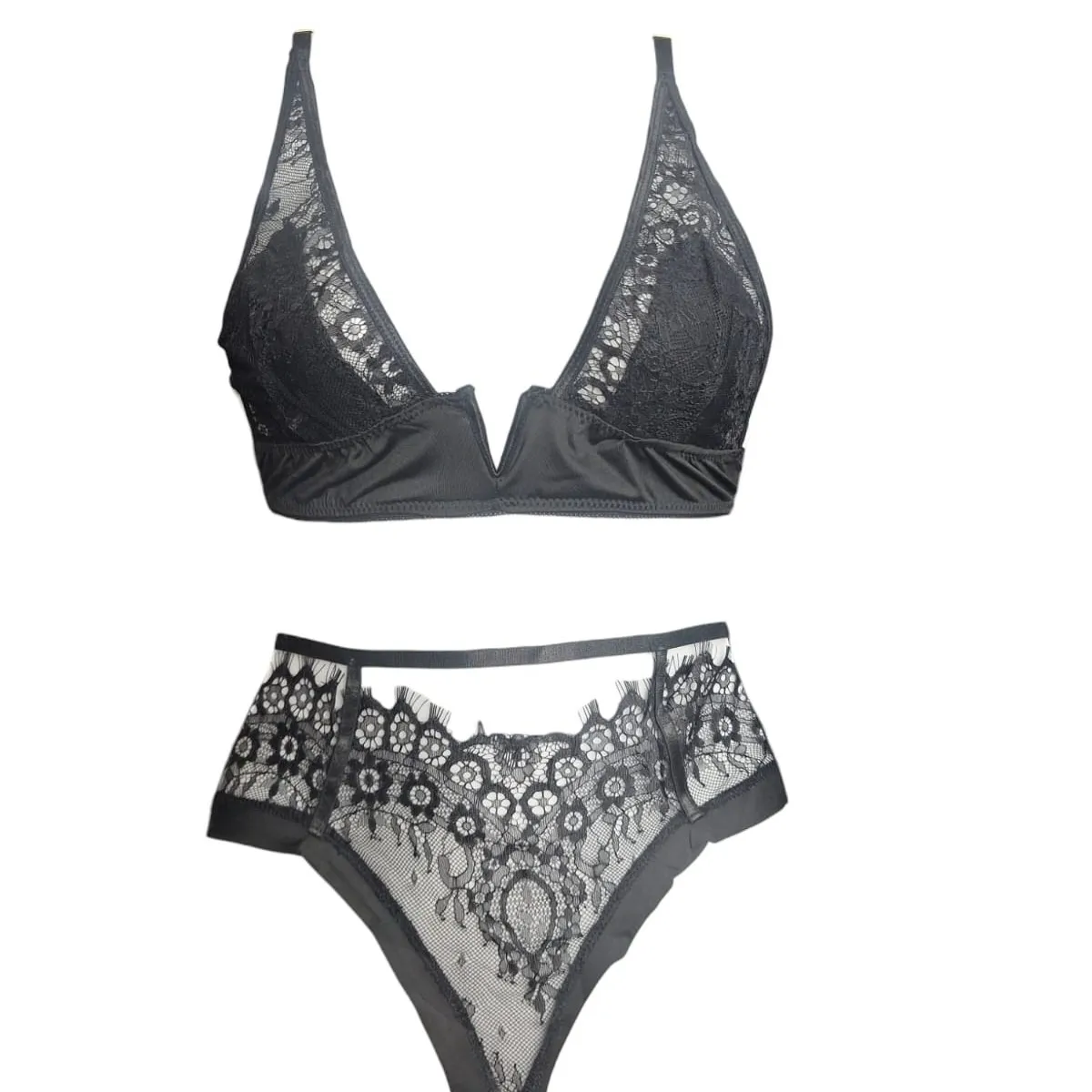 GARSIL - Lenceria Para Mujer - Conjunto Sosten  Y Calzon Tiro Alto