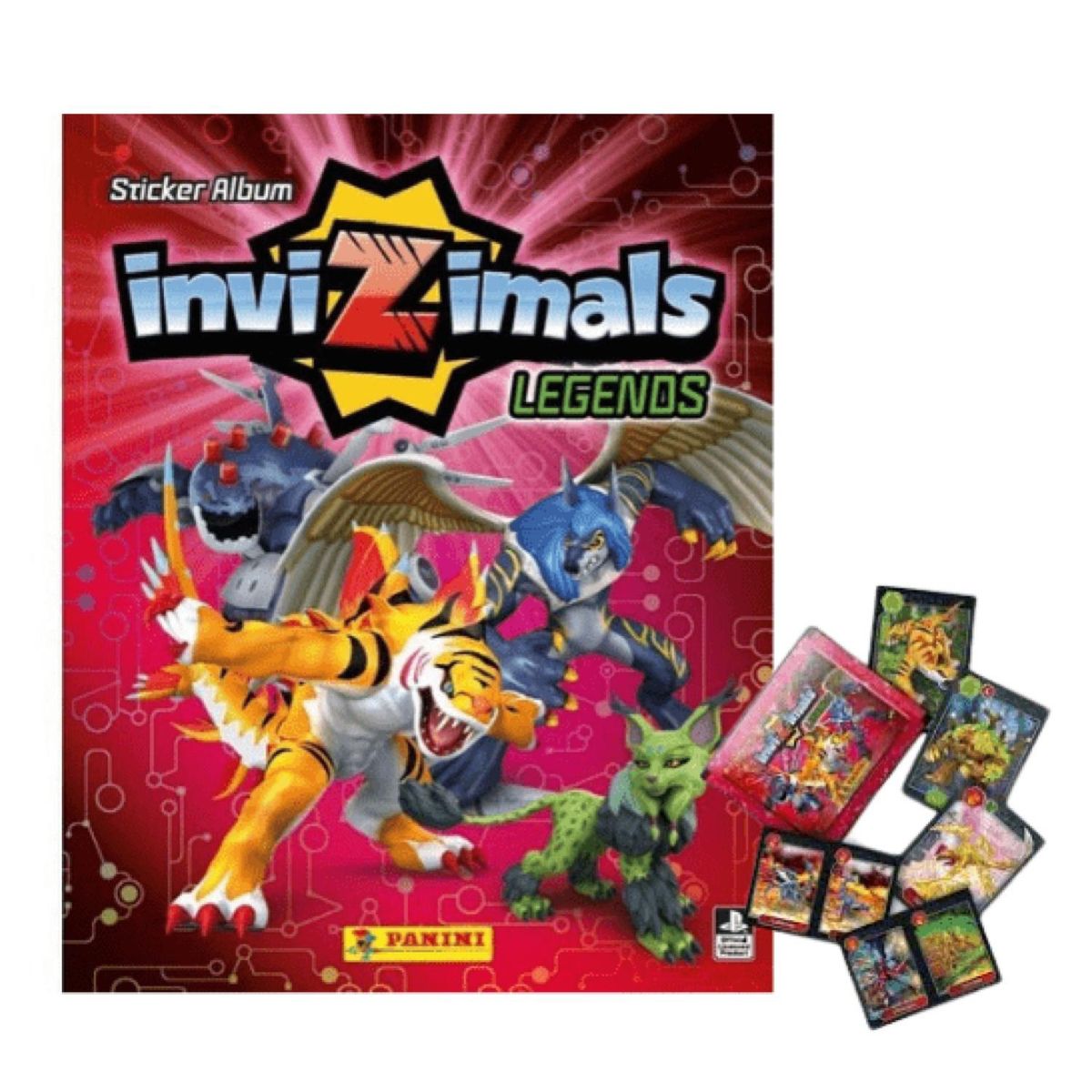 PANINI EDICIONES - INVIZIMALS LEGENDS (INCLUYE 1 ÁLBUM TAPA BLANDA + 50 SOBRES)