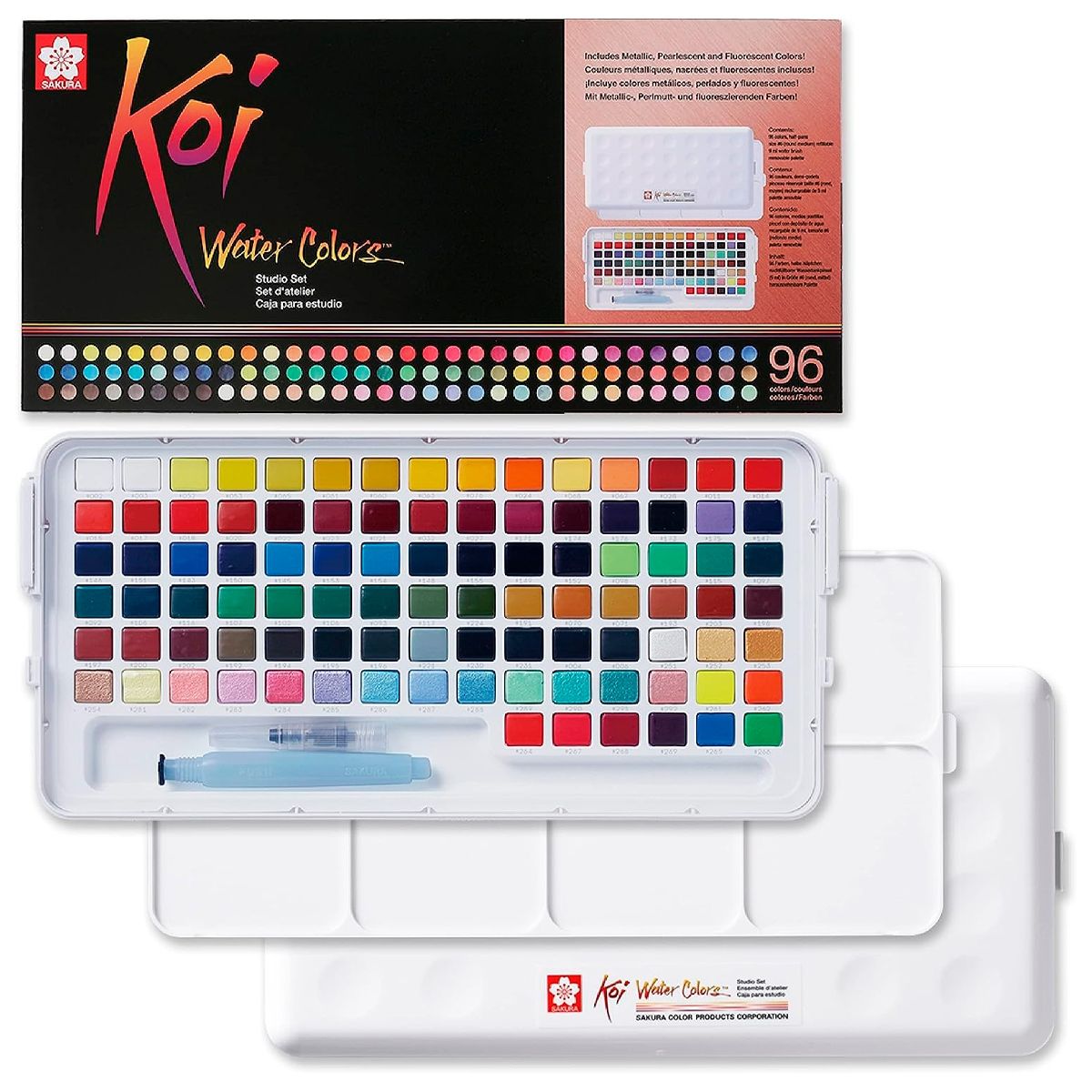 SAKURA - Acuarelas Sakura Koi en Pastilla - Set 96 Colores